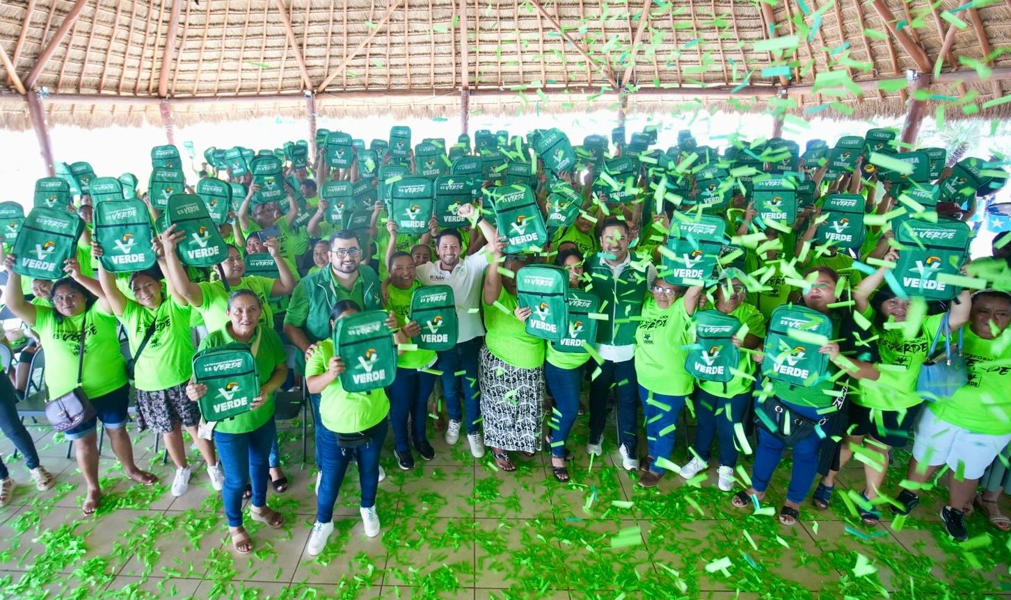 Renán Sánchez Tajonar continúa recorriendo Quintana Roo con el Verde y refuerza la identidad de la militancia