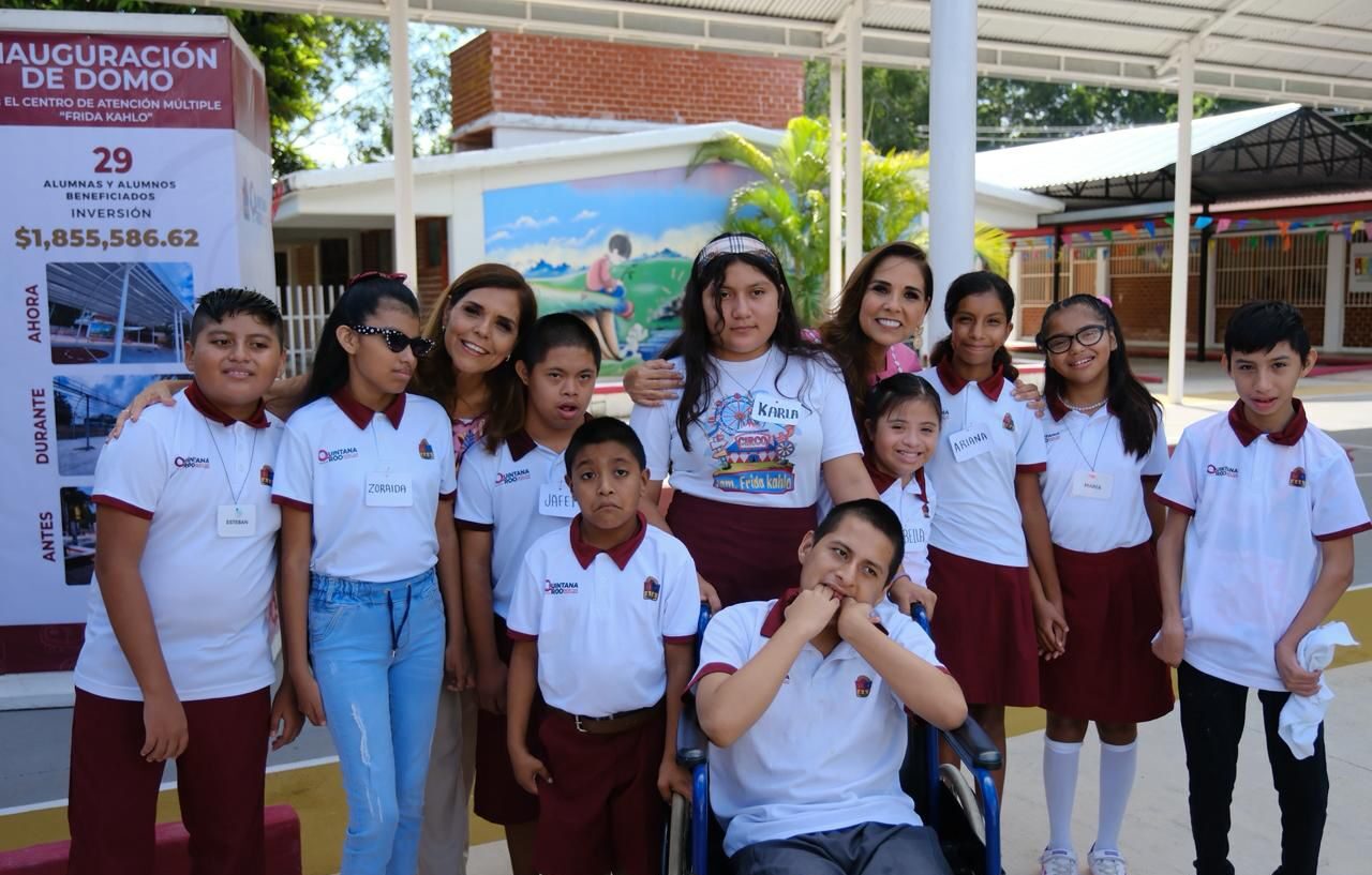 Alumnas y alumnos del CAM “Frida Kahlo” estrenan nuevo domo con la presencia de la gobernadora Mara Lezama