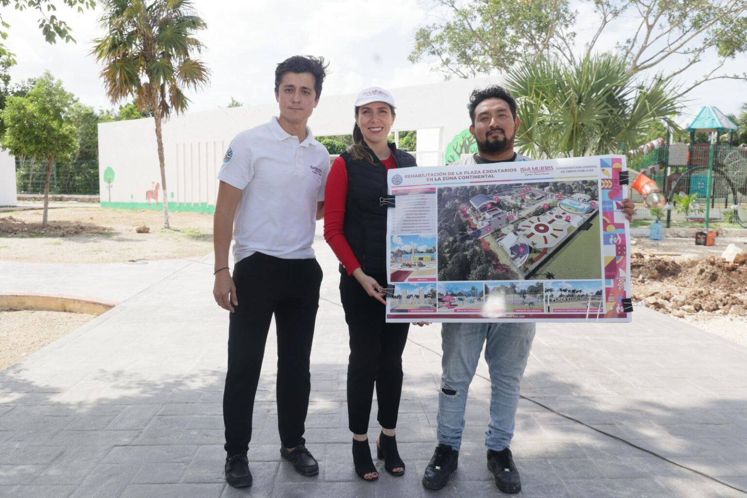 Atenea Gómez Ricalde anuncia inicio de la construcción de la tercera etapa de Plaza Ejidatarios en Ciudad Mujeres
