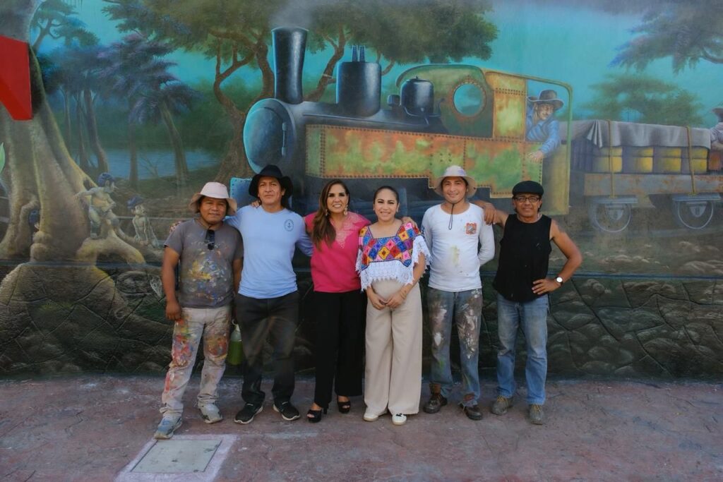Mara Lezama y Mary Hernández recorren caminos ancestrales y murales históricos en Felipe Carrillo Puerto