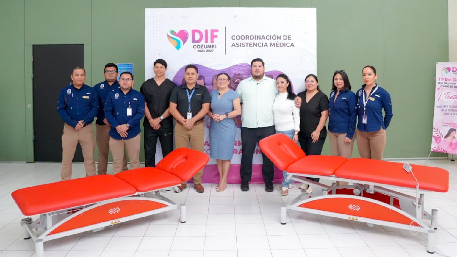 Diana Sosa fortalece los servicios de rehabilitación del DIF Cozumel con camillas eléctricas de alta tecnología