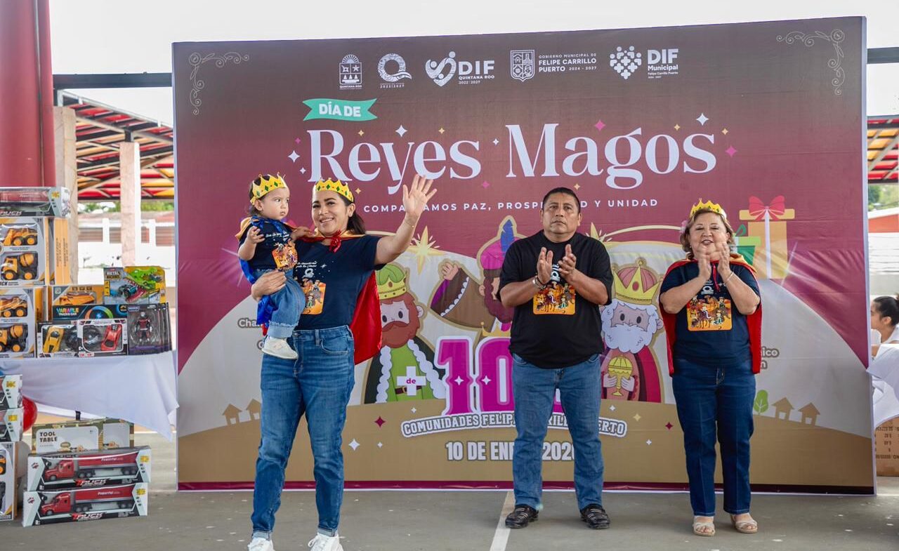 Miles de niños de Felipe Carrillo Puerto disfrutan de los Reyes Magos: Mary Hernández encabeza caravana de 15 poblaciones rurales