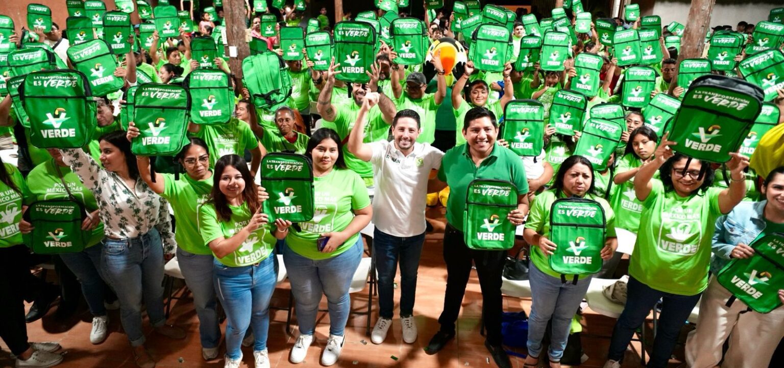 Encabeza Renán Sánchez Tajonar entrega de kits del Partido Verde en Tulum; destaca unidad y crecimiento histórico