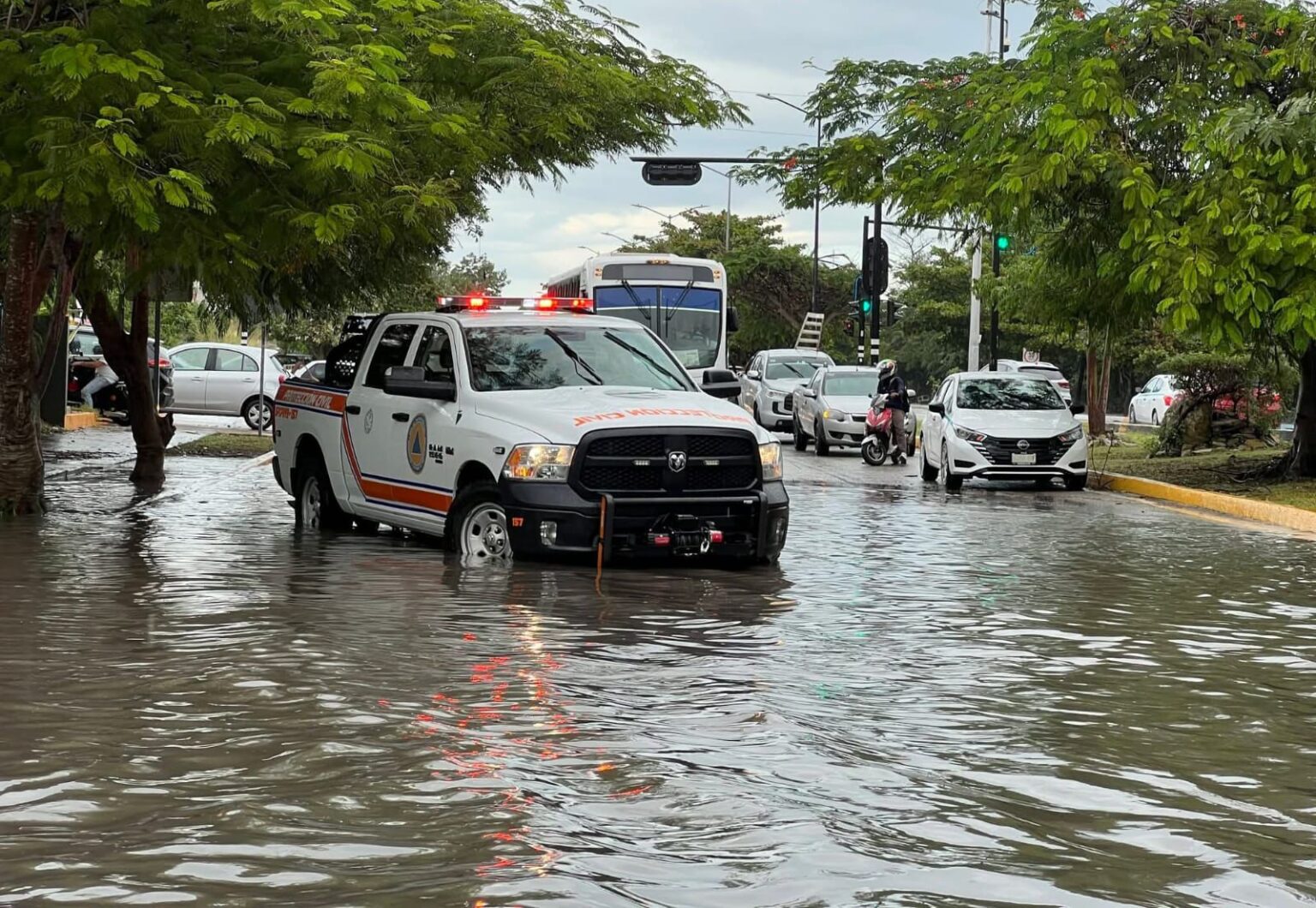 Gobierno de Estefanía Mercado activa “Operativo Tormenta” y ejecuta acciones preventivas y de recuperación tras lluvias en Playa del Carmen
