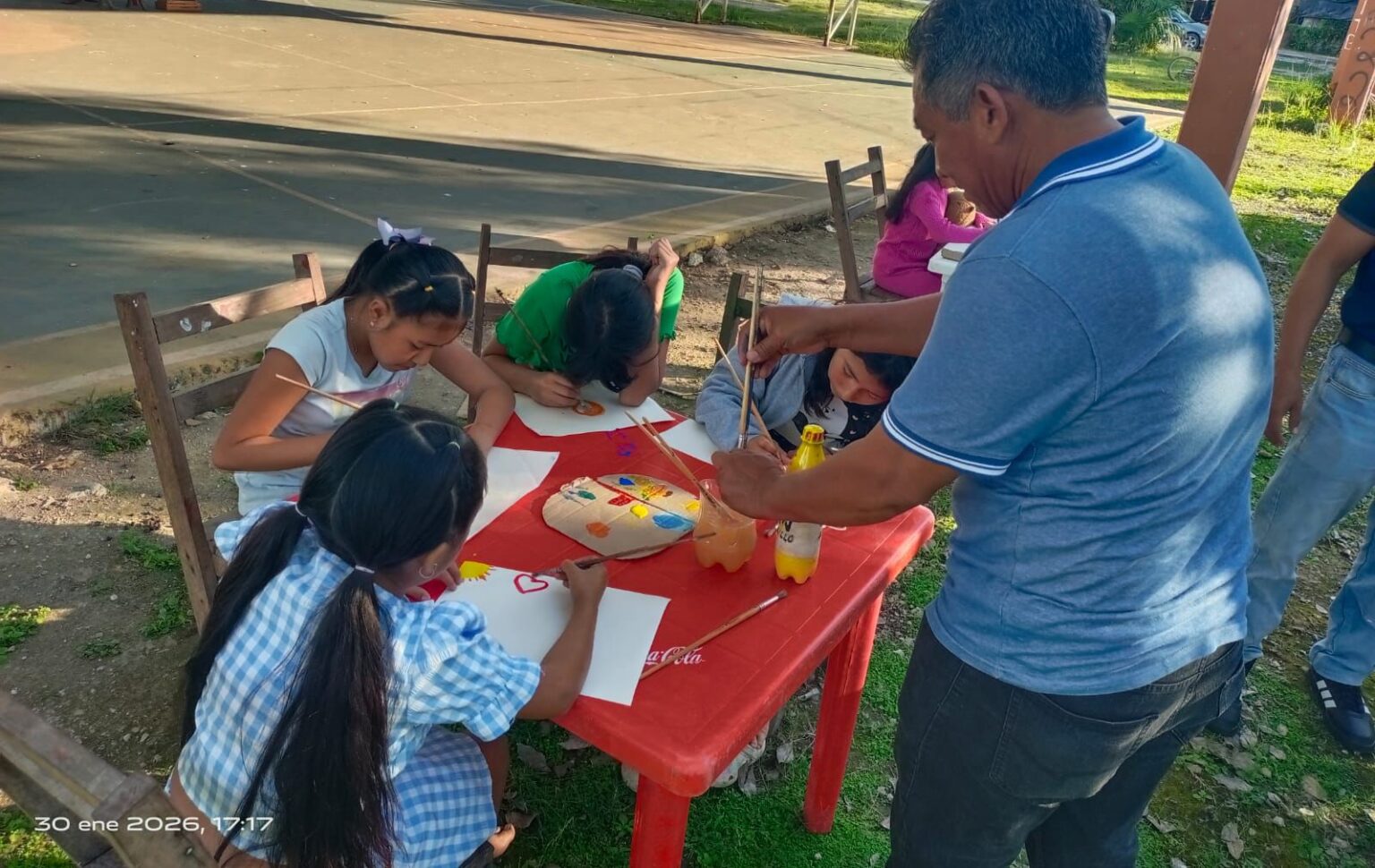 Gobierno Municipal promueve valores culturales en la niñez de Uh-May: impulsa el arte y la pintura a base de técnicas