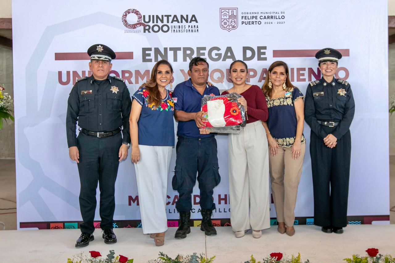 Mary Hernández y Mara Lezama entregan uniformes y equipamiento a Seguridad Pública, Tránsito, Protección Civil, Bomberos, GEAVIG y cuerpo operativo de Ayuntamiento