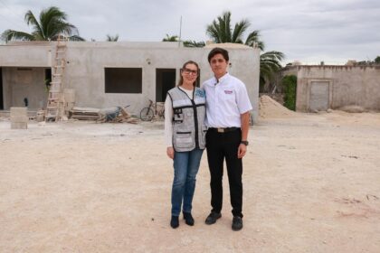 Atenea Gómez Ricalde supervisa avances de la primera cancha de fútbol 7 en Ciudad Mujeres