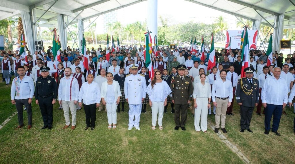 En el 205 aniversario del Día de la Bandera, Mara Lezama convoca a juventudes a fortalecer la cultura de paz y los valores cívicos
