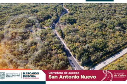 San Antonio Nuevo estrena moderno camino de acceso: Gobierno Municipal pavimenta con inversión responsable