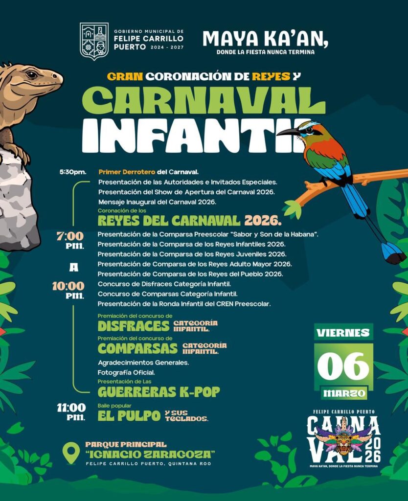 Mary Hernández invita celebrar en grande el carnaval 2026: del 6 al 8 de Marzo con grupos musicales e invitados especiales