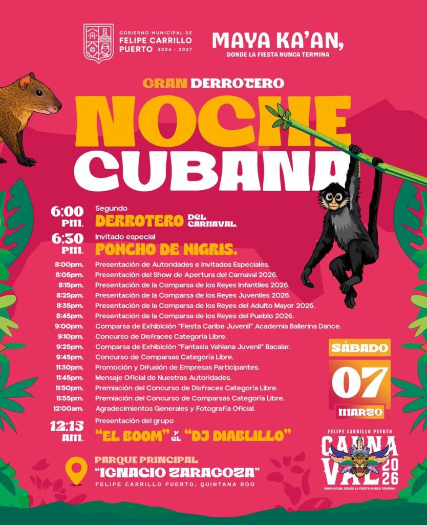 Mary Hernández invita celebrar en grande el carnaval 2026: del 6 al 8 de Marzo con grupos musicales e invitados especiales