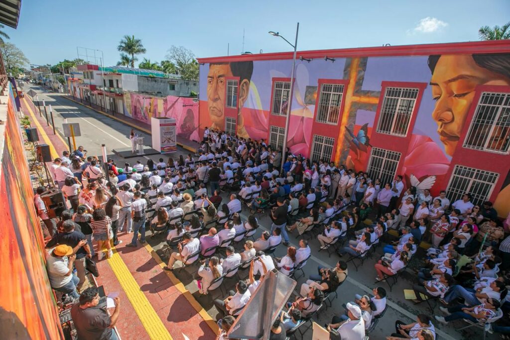 Carrillo Puerto se pinta de historia: Mara Lezama y Mary Hernández inauguran los “Caminos Ancestrales” entre arte, identidad y orgullo maya