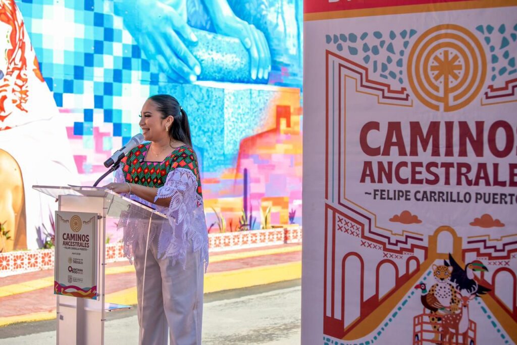 Carrillo Puerto se pinta de historia: Mara Lezama y Mary Hernández inauguran los “Caminos Ancestrales” entre arte, identidad y orgullo maya