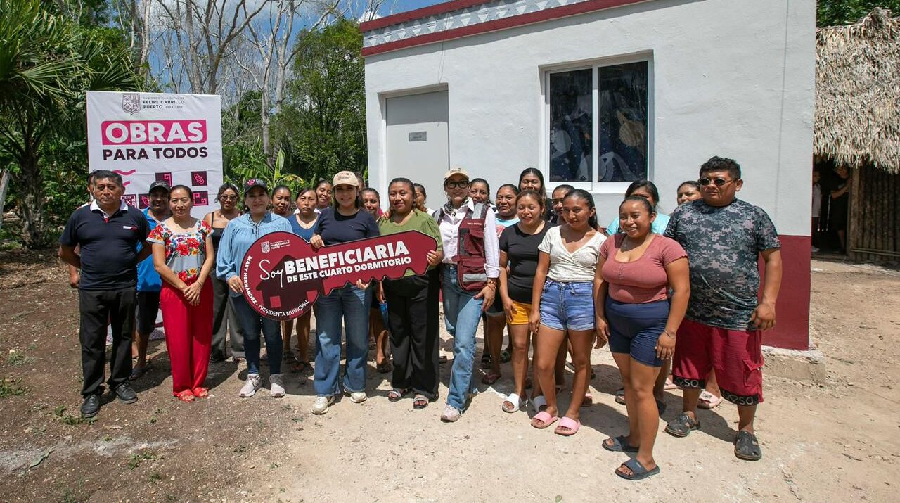 Mary Hernández entrega 40 cuartos dormitorios a familias de escasos recursos en X-Hazil Sur y Chancah Derrepente