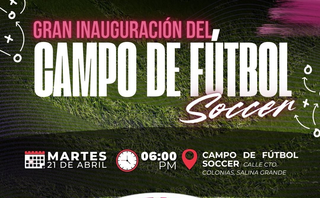 Todo listo para la inauguración de la cancha de fútbol soccer de Isla Mujeres