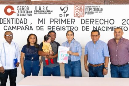 En el Día del Niño: Mary Hernández entrega 91 nuevas actas de nacimiento a familias Carrilloportenses