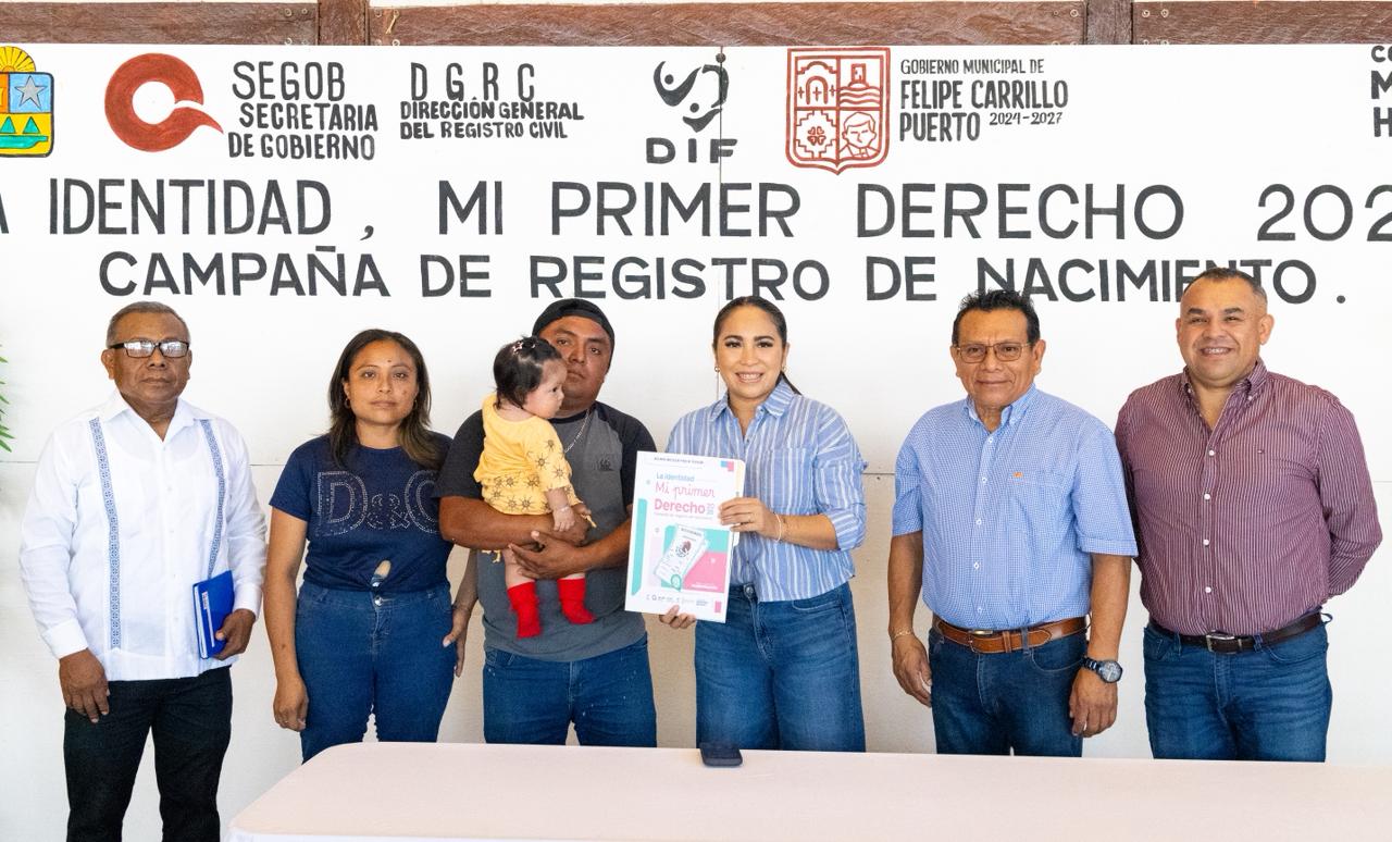 En el Día del Niño: Mary Hernández entrega 91 nuevas actas de nacimiento a familias Carrilloportenses