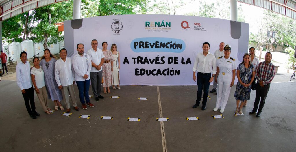Renán Sánchez Tajonar arranca en Cozumel programa de prevención desde las escuelas 