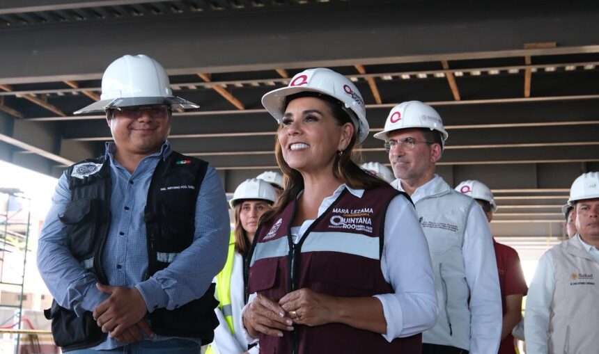 Constata Mara Lezama avance del 42% en la construcción del nuevo Hospital General del ISSSTE en Chetumal