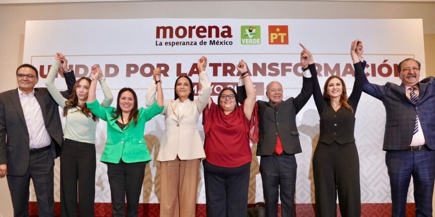 Morena, PT y PVEM acuerdan mantener la coalición rumbo a las elecciones de 2027, para seguir haciendo historia