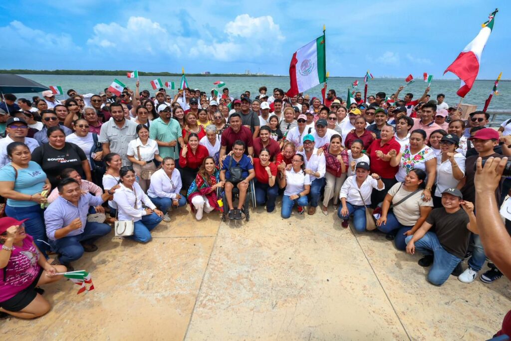 Tres mujeres, Claudia Sheinbaum, Mara Lezama y Estefanía Mercado, trabajando en equipo por México, Quintana Roo y Playa del Carmen