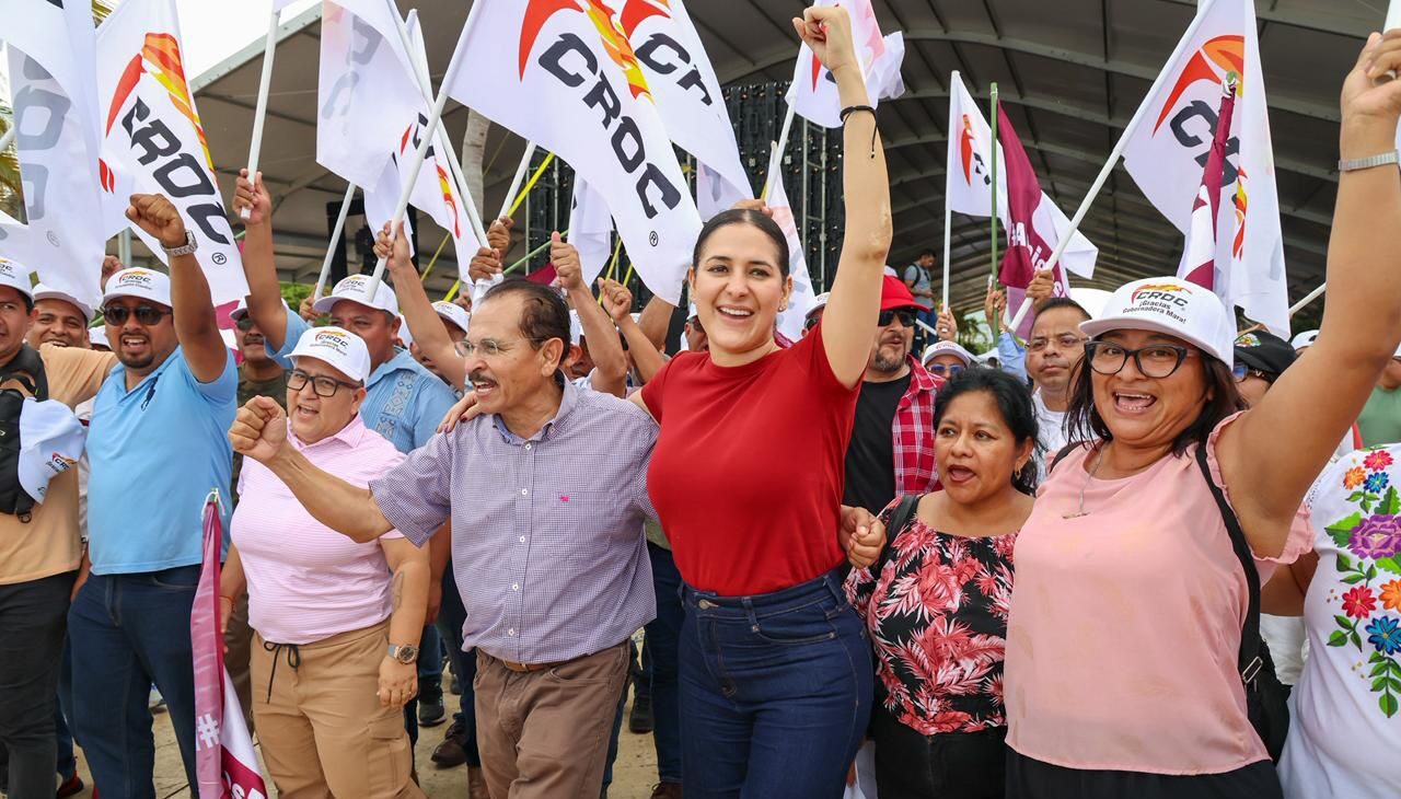 Tres mujeres, Claudia Sheinbaum, Mara Lezama y Estefanía Mercado, trabajando en equipo por México, Quintana Roo y Playa del Carmen