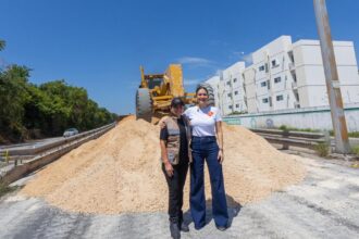 Estefanía Mercado inicia obra de repavimentación del puente de Flor de Ciruelo con inversión de 6 millones de pesos
