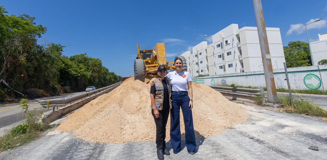 Estefanía Mercado inicia obra de repavimentación del puente de Flor de Ciruelo con inversión de 6 millones de pesos