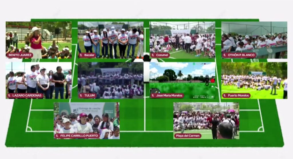De manera simultánea: Mara Lezama y Mary Hernández entregan canchas del Mundial Social 2026 en Felipe Carrillo Puerto