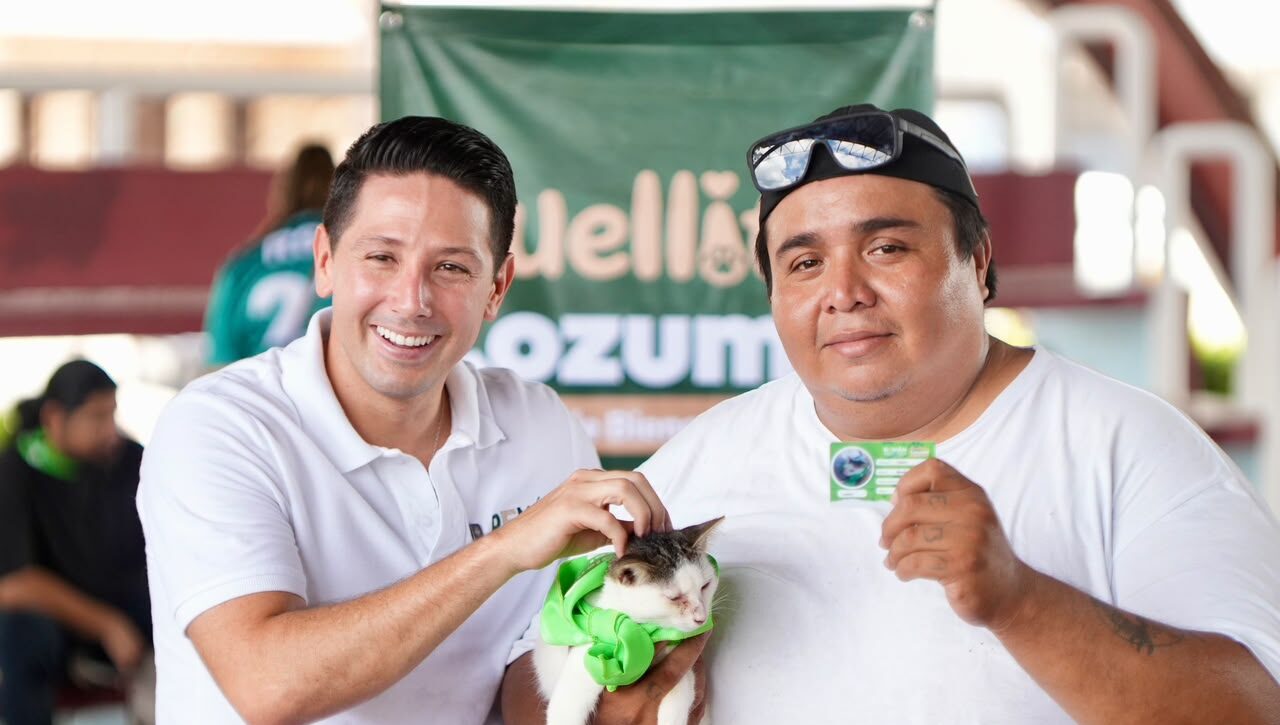 Acerca Renán Sánchez Tajonar jornada gratuita de bienestar animal a las familias de Cozumel