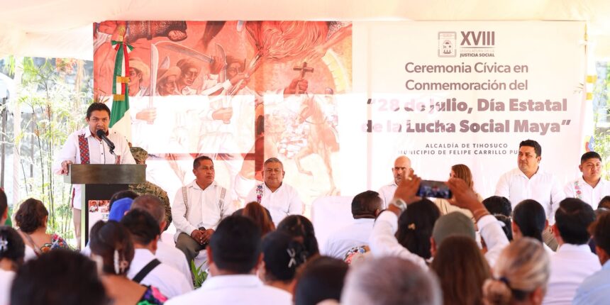 Conmemoran en Tihosuco el Día Estatal de la Lucha Social Maya